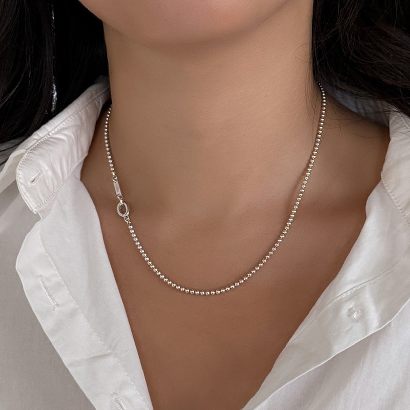 Chom-chom Ball Chain Necklace_mvn57