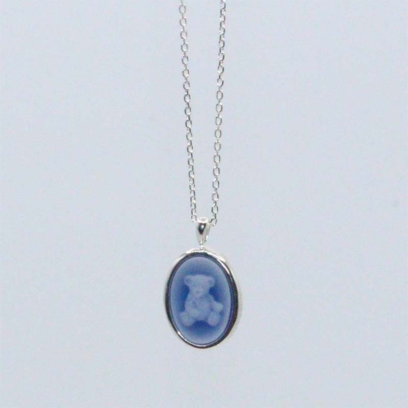 vintage teddy bear necklace