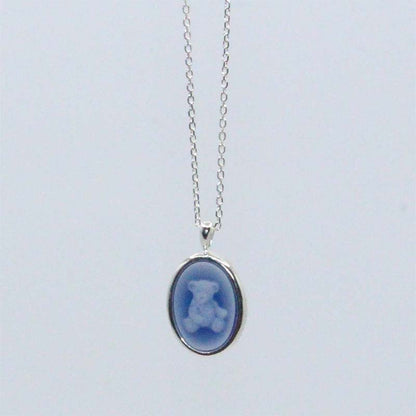 vintage teddy bear necklace
