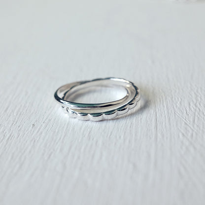 Fluffy Double Loop Ring