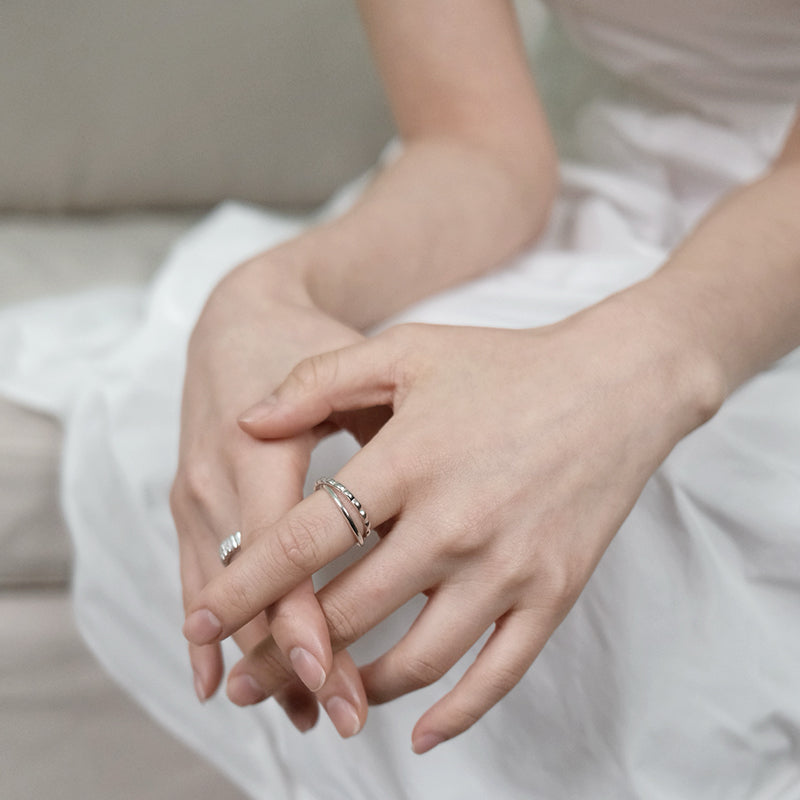 Fluffy Double Loop Ring