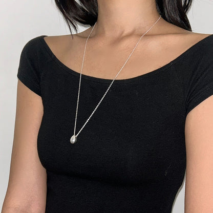 Water drop long necklace