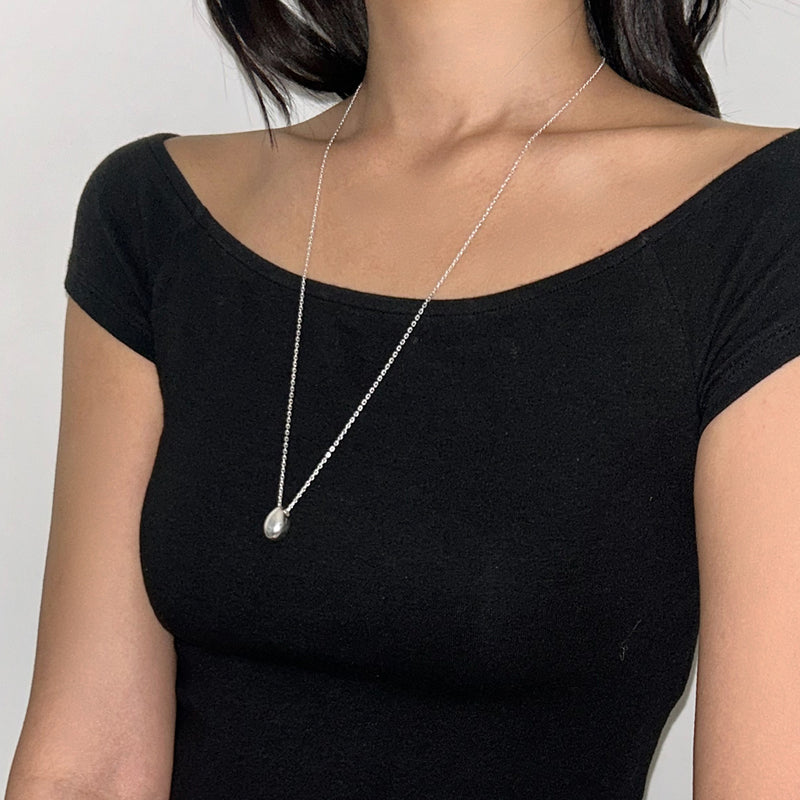 Water drop long necklace