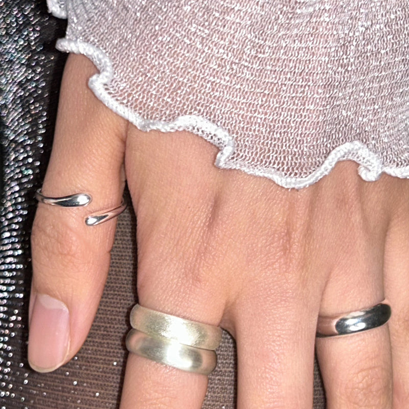 Cross open ring