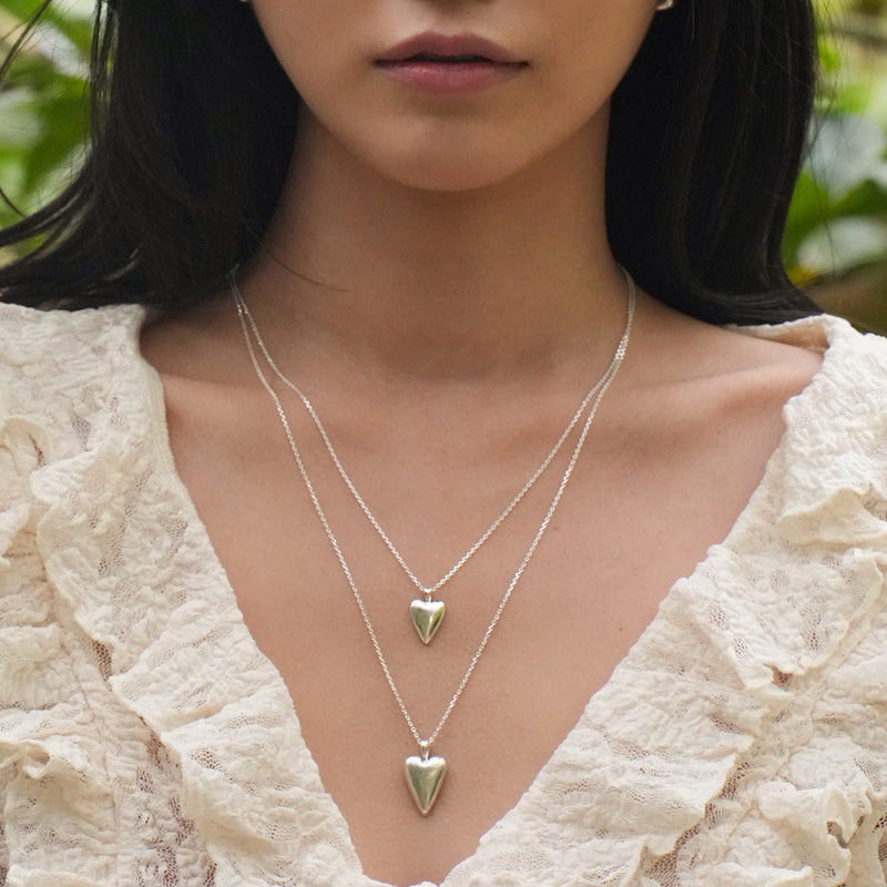 [乗り換え恋愛、ソギョン着用/2set] Modern heart necklace