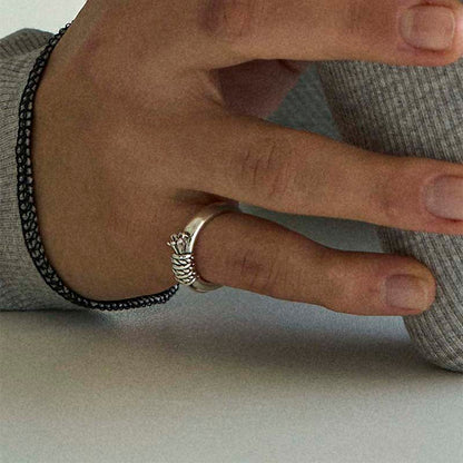 vintage flower rope ring