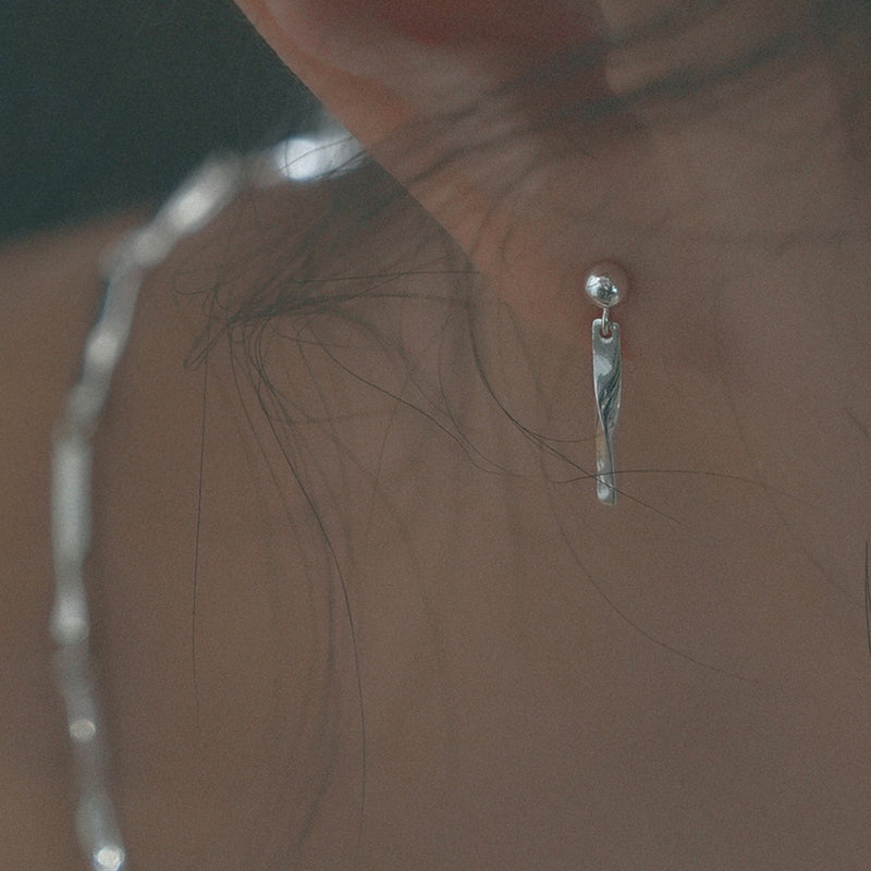 twist drop earring_S
