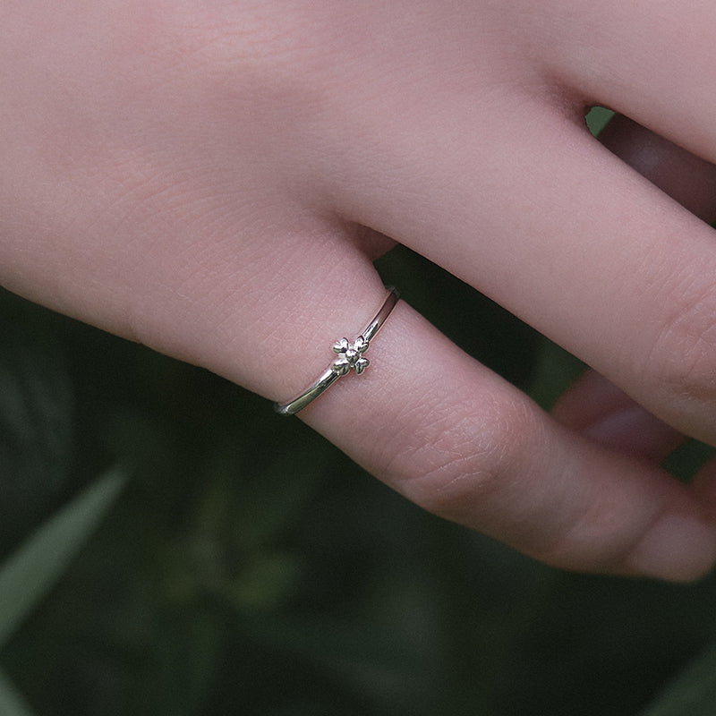 Heart Clover Mono Ring