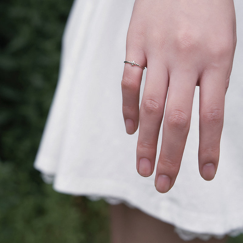 Heart Clover Mono Ring
