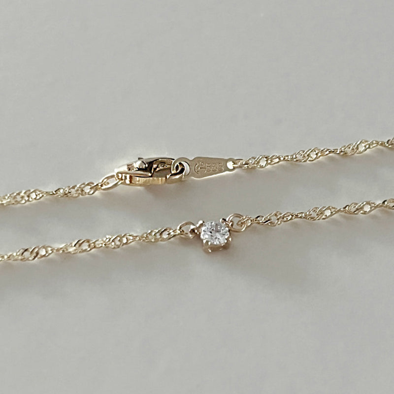 K14 Cubic Twist Necklace