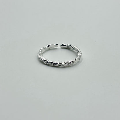 Raw stone open ring