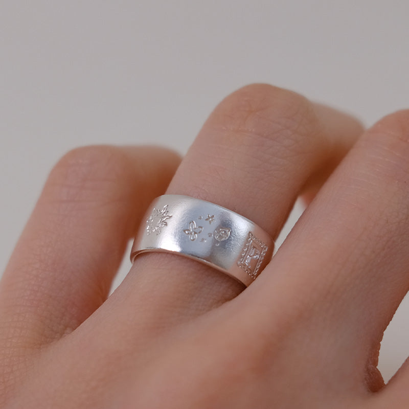 Bold Olive Drawing Ring