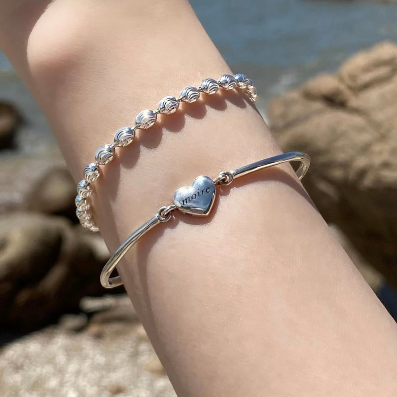 Heart initial bangle