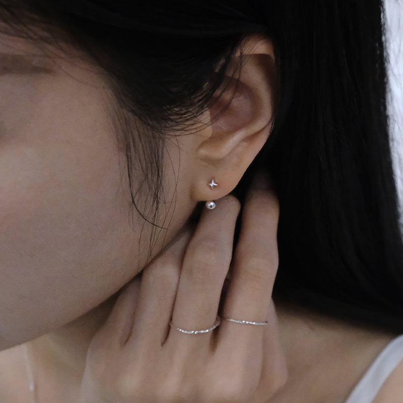 TWO WAY STAR EARRINGS