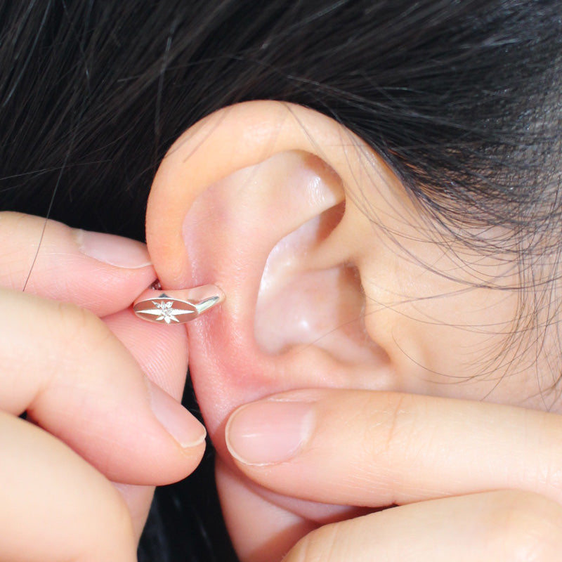 [Birthstone] Starry Oval Earcuff