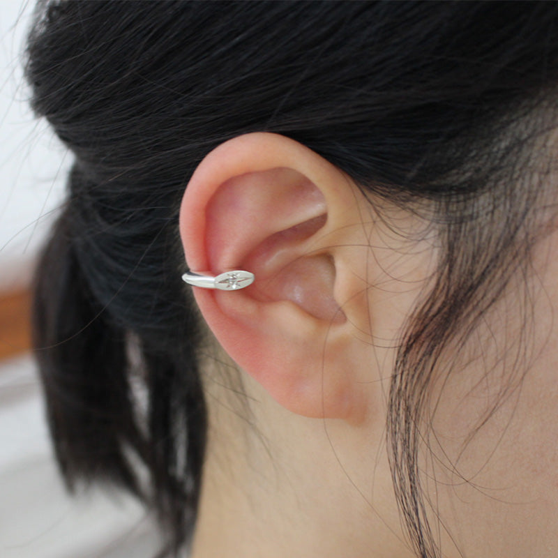 [Birthstone] Starry Oval Earcuff