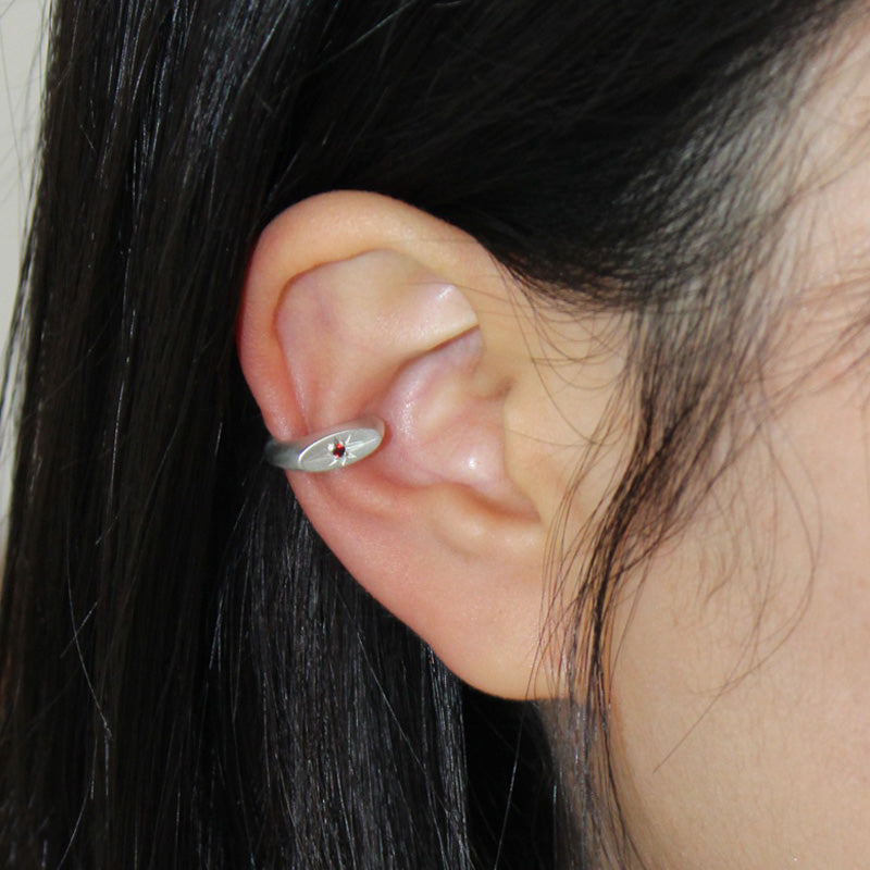 [Birthstone] Starry Oval Earcuff