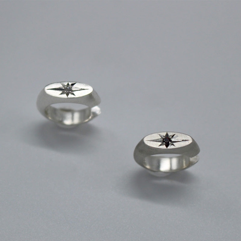 [Birthstone] Starry Oval Earcuff