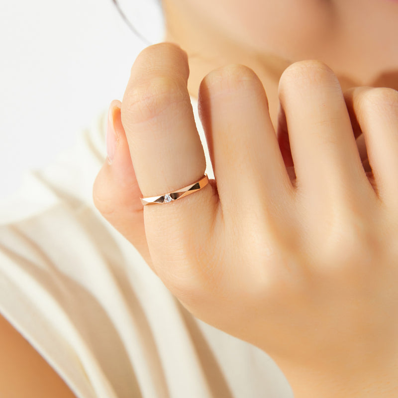 K14 Noblia Cutting Couple Gold Ring