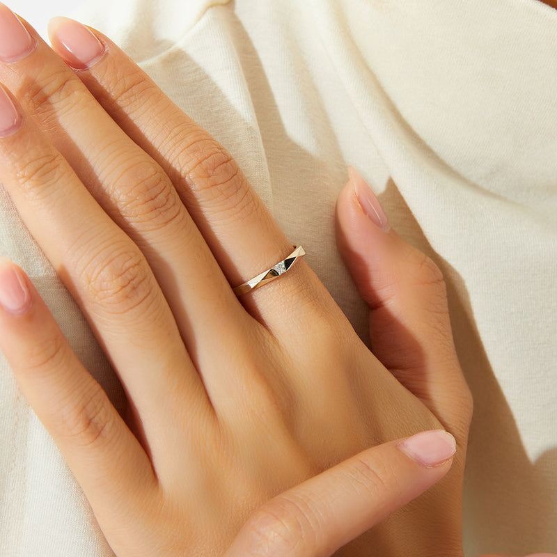 K14 Noblia Cutting Couple Gold Ring