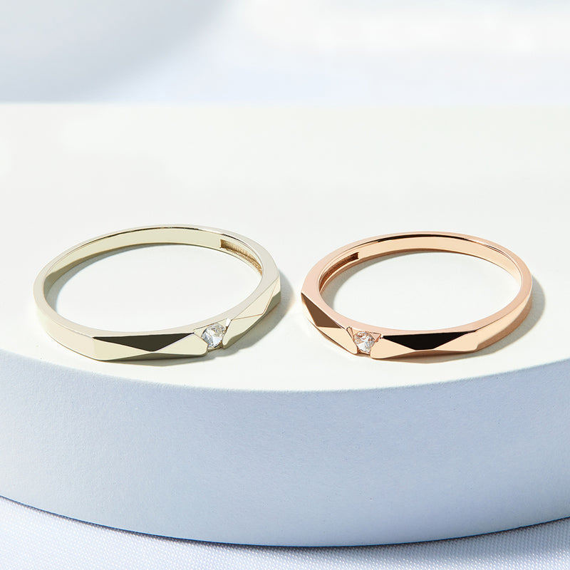 K14 Noblia Cutting Couple Gold Ring