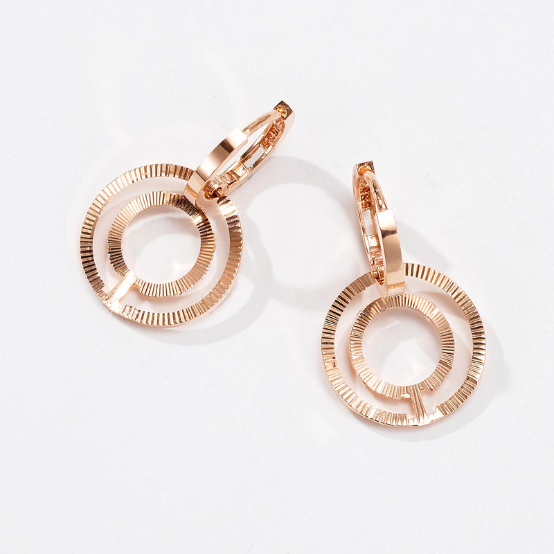 14K・18K ダブルカッティング ワンタッチピアス