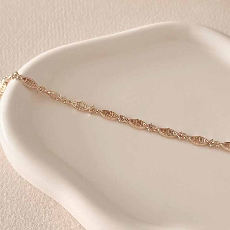 値下げ‼︎14K チェーンブレスレット 14k・18k 魚モチーフチェーンブレスレット