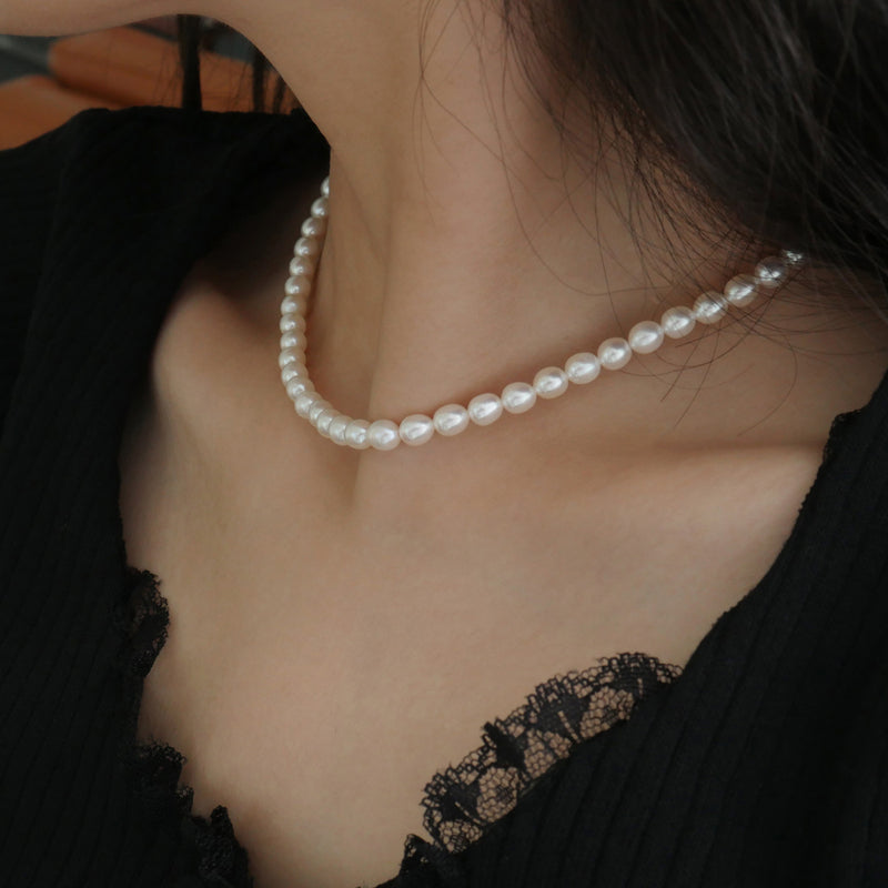 ゴールド フィールド ライス パール ネックレス / 14K Gold-Filled Rice Pearl Necklace