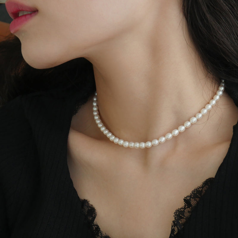 ゴールド フィールド ライス パール ネックレス / 14K Gold-Filled Rice Pearl Necklace