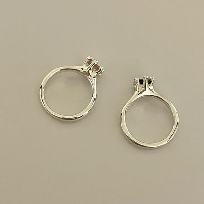 ミニ 6 プロン マッシュルーム リング：キュービック / mini 6 prong mushroom ring (cubic zircornia)