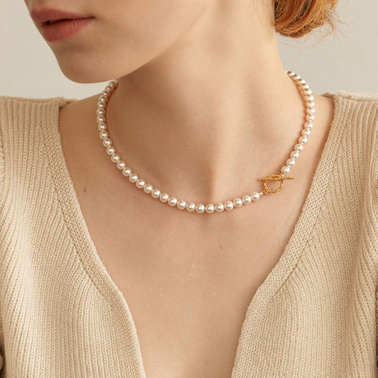 ドット トグル パール ネックレス / Dot Toggle Pearl Necklace