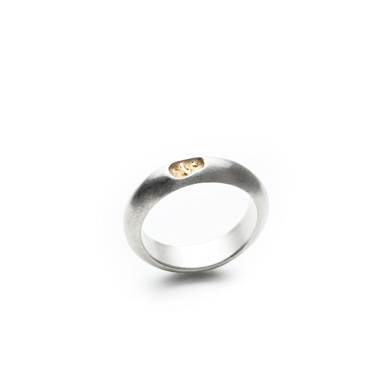 amondz exclusive] Crater (K14 Point Engagement Silver Ring)