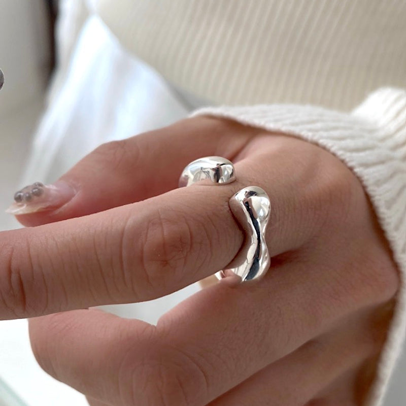 Bold wave ring