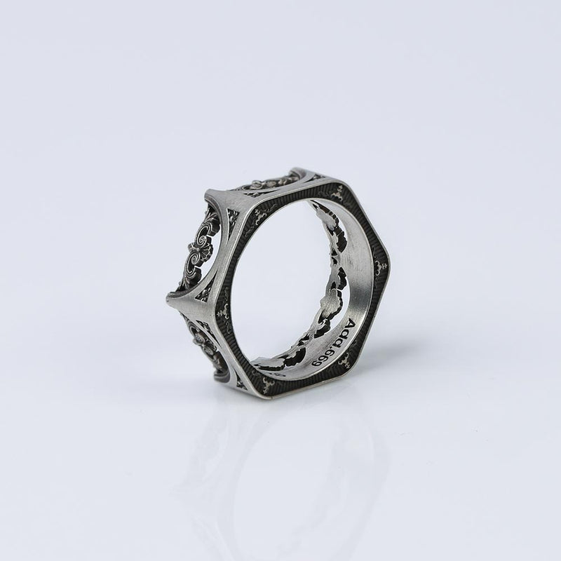 STRUCTURE SILVER RING #7