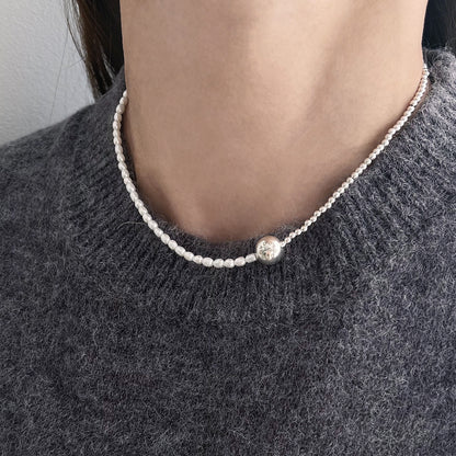 パール チョーカー ボール シルバー / Pearl Choker Ball Silver