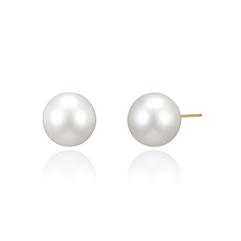K14 12mm クリスタル パール ピアス / 14K 12mm Crystal Pearl Earrings
