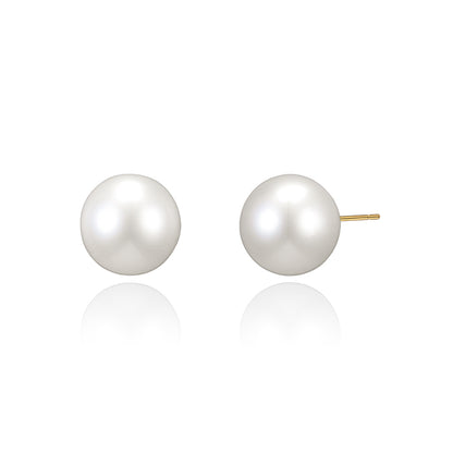 K14 12mm クリスタル パール ピアス / 14K 12mm Crystal Pearl Earrings