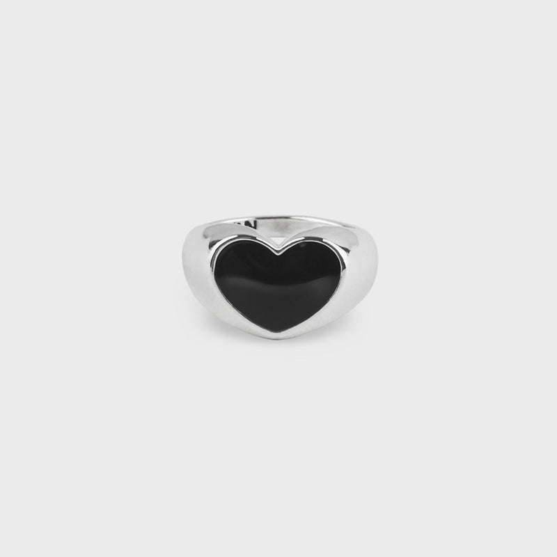 BLACK LOVE RING SILVER925