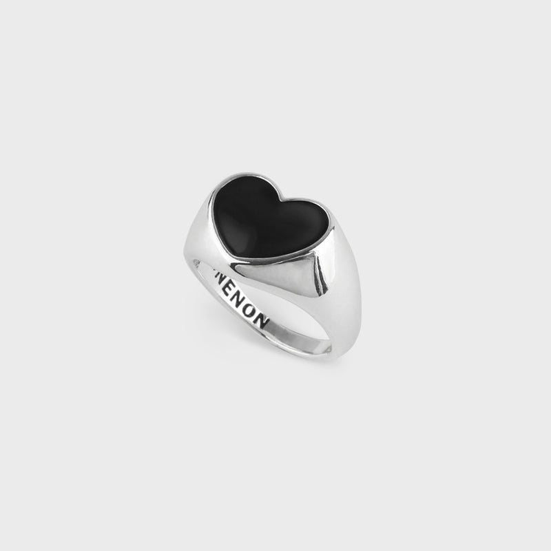 BLACK LOVE RING SILVER925