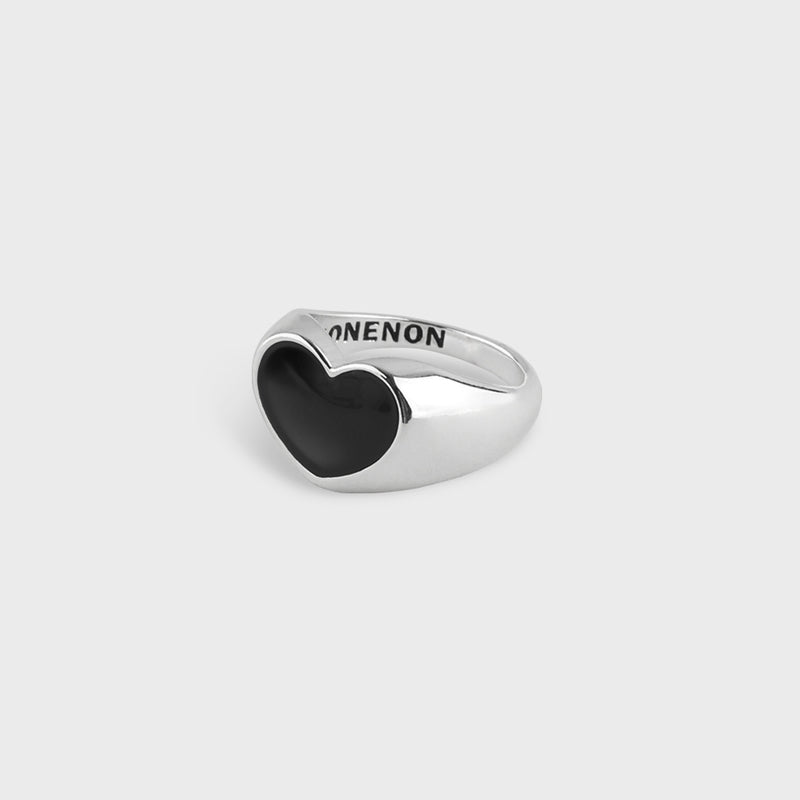 BLACK LOVE RING SILVER925