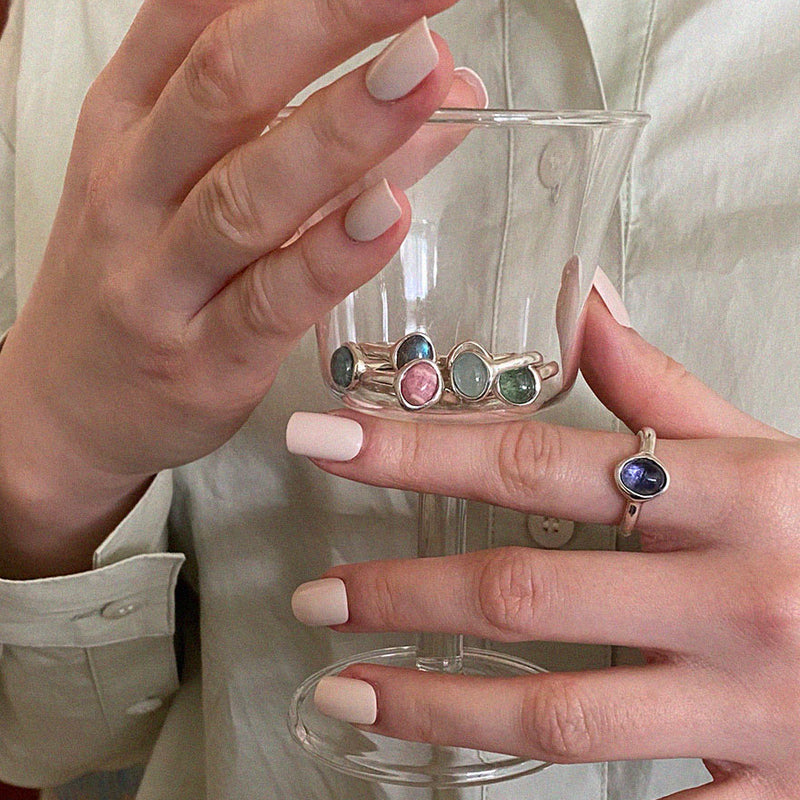 [amondz exclusive] Baby Gemstone Bean Ring