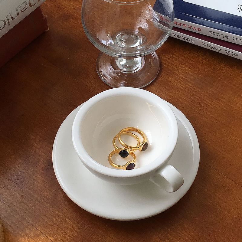 [amondz exclusive] Baby Gemstone Bean Ring