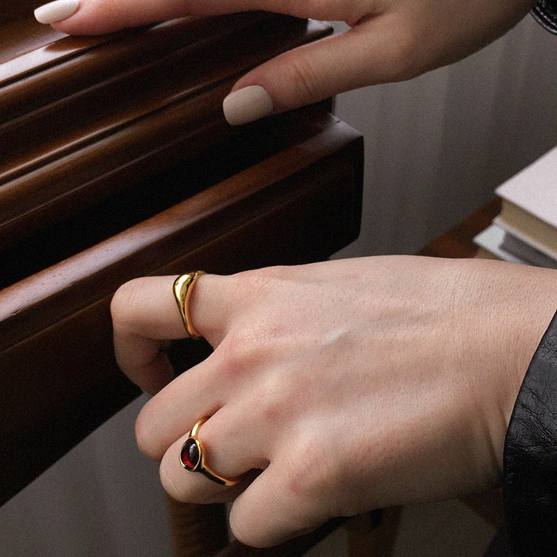 [amondz exclusive] Baby Gemstone Bean Ring