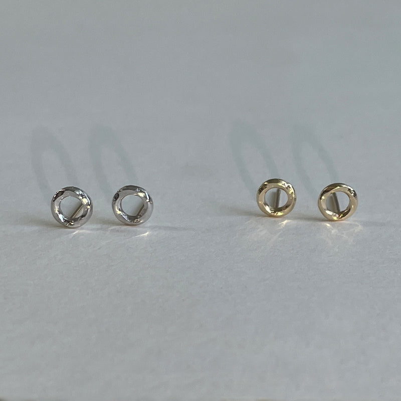 K14 モダン ラウンド ピアス / 14K Modern Round Earrings