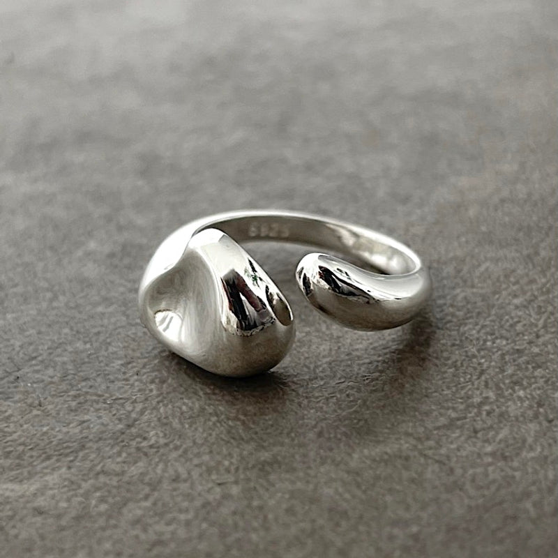 Bold pebble ring  (Sterling Silver)