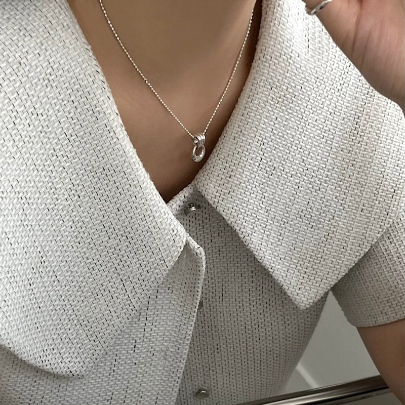 Retro hoop necklace