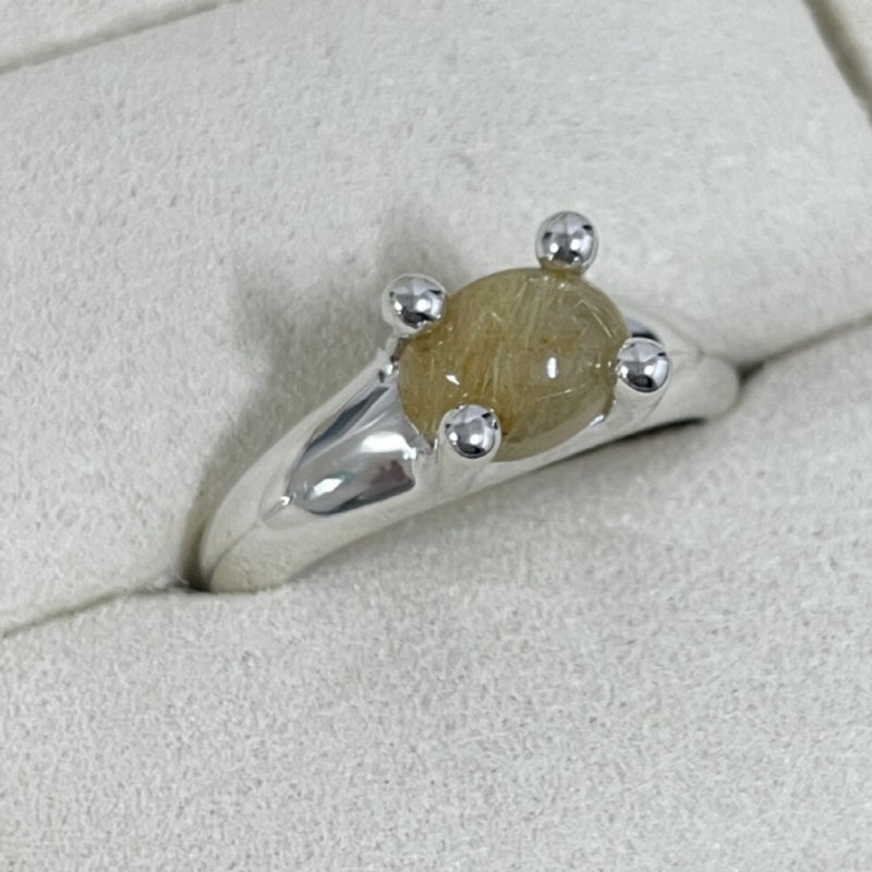 グロー マッシュルーム リング：ジェムストーン / glow mushroom ring (gemstone)