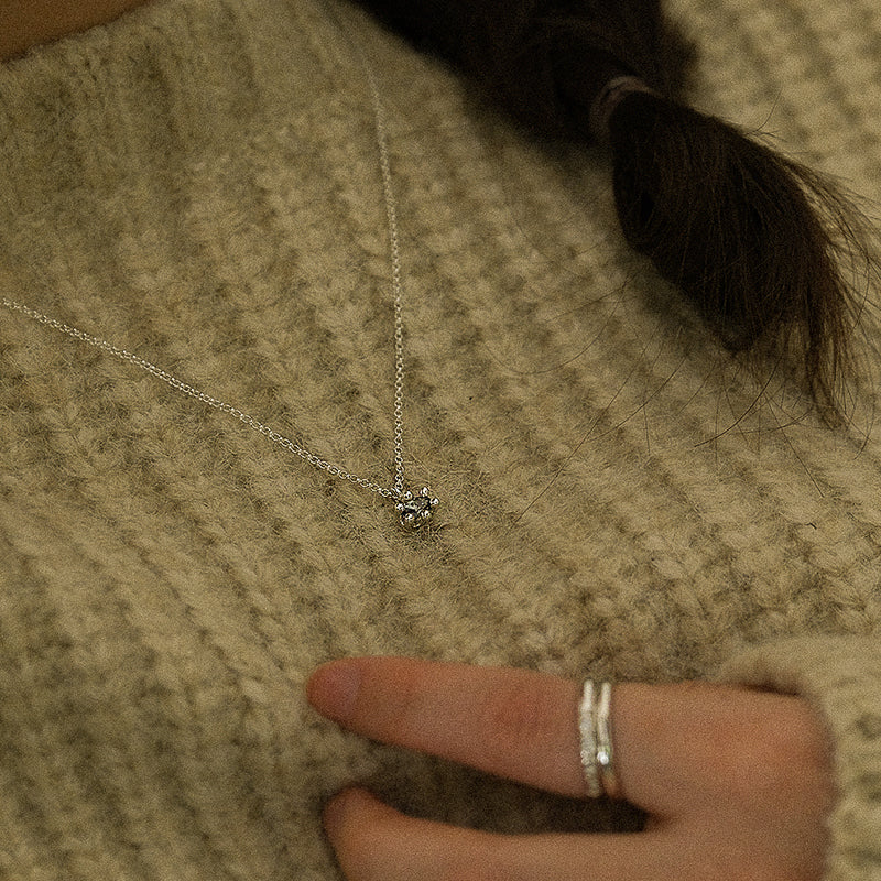 レース ネックレス：キュービック / lace necklace (cubic zircornia)