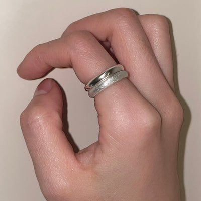(중복삭제)テクスチャー リング セット (2個) / texture ring set (2pieces)