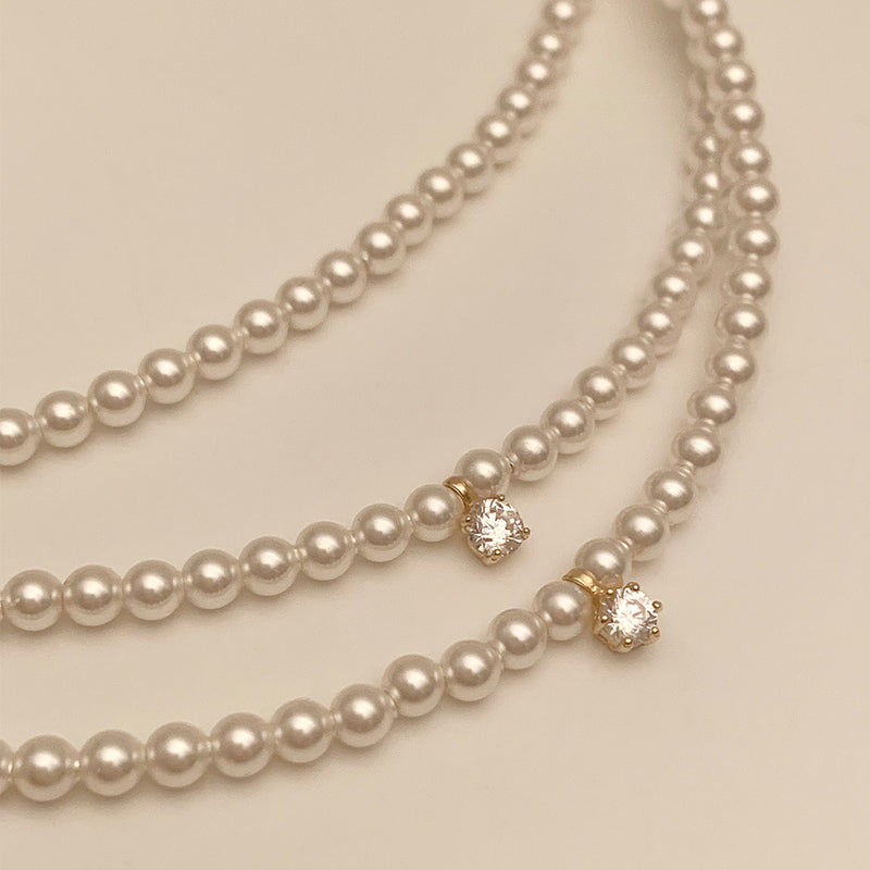K14 3mm スワロフスキー パール ネックレス / 14K 3mm Swarovski Pearl Necklace